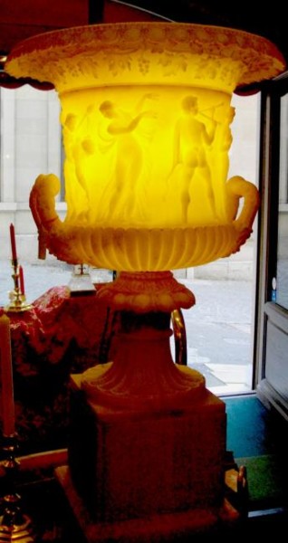 Sculpture intitulée "grande vasque en al…" par Jeff, Œuvre d'art originale, Pierre