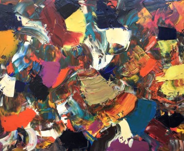 Composition abstraite N°29 Peinture intitulée "Composition abstrai…" par Willigo, Œuvre d'art originale, Huile