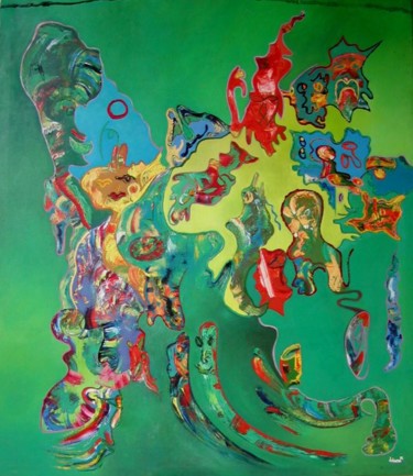 Pintura titulada "MASCARAS" por Johana Uvence, Obra de arte original