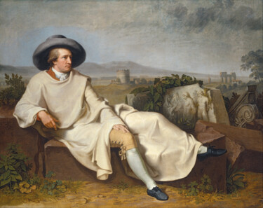 Pintura intitulada "Goethe dans la camp…" por Johann Heinrich Wilhelm Tischbein, Obras de arte originais, Óleo