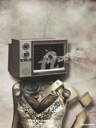 Arts numériques intitulée "Vision vaporisée" par Johann Kementaris, Œuvre d'art originale, Photo montage