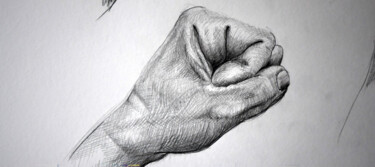 Dessin intitulée "Hand I" par Johann Krammer, Œuvre d'art originale, Crayon
