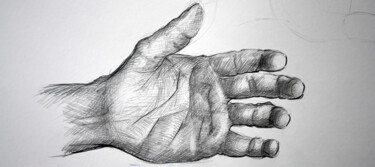 Drawing titled "Hand II" by Johann Krammer, Original Artwork, Pencil