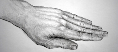 Dessin intitulée "Hand III" par Johann Krammer, Œuvre d'art originale, Crayon