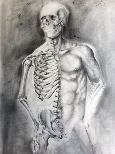 Σχέδιο με τίτλο "Anatomy Body" από Johann Krammer, Αυθεντικά έργα τέχνης, Μολύβι