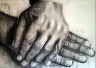 Dessin intitulée "Hands" par Johann Krammer, Œuvre d'art originale