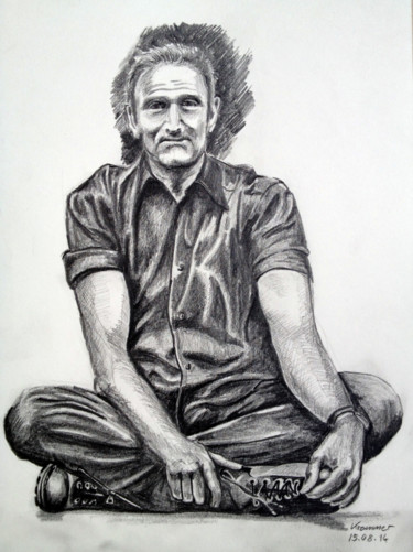 Disegno intitolato "Robin Williams.jpg" da Johann Krammer, Opera d'arte originale, Matita