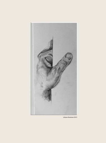 Tekening getiteld "Hand.jpg" door Johann Krammer, Origineel Kunstwerk, Potlood