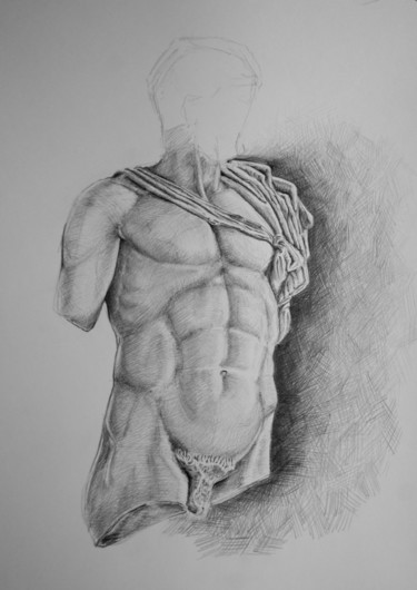 Drawing titled "Diomedes" by Johann Krammer, Original Artwork, Pencil