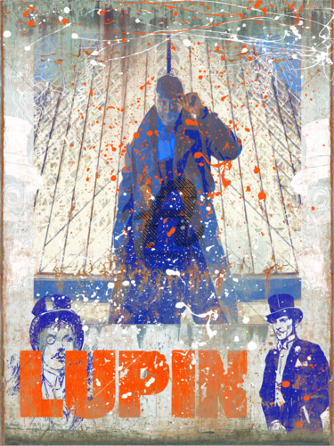 Digital Arts titled "Lupin Street Art" by Johann Lesueur, Original Artwork, Photo Montage
