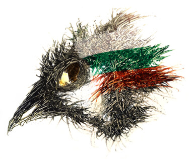 Arte digitale intitolato "Pandemi bird Bulgar…" da Johann Sidlo, Opera d'arte originale, Pittura digitale