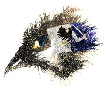 Arts numériques intitulée "Pandemi Bird Connac…" par Johann Sidlo, Œuvre d'art originale, Peinture numérique