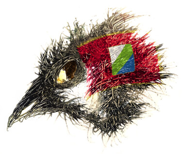 Arte digitale intitolato "Pandemi Bird Abruzzo" da Johann Sidlo, Opera d'arte originale, Pittura digitale