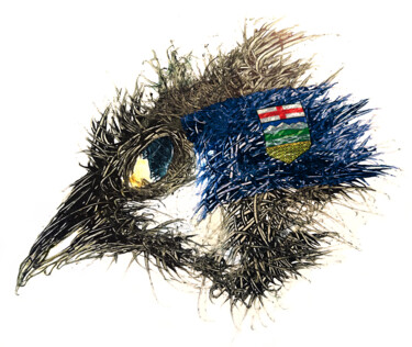 Цифровое искусство под названием "Pandemi Bird Alberta" - Johann Sidlo, Подлинное произведение искусства, Цифровая живопись