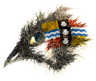Digitale Kunst getiteld "Pandemi Bird BEDFOR…" door Johann Sidlo, Origineel Kunstwerk, Digitaal Schilderwerk