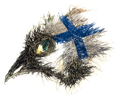 Arte digitale intitolato "Pandemi Bird Finland" da Johann Sidlo, Opera d'arte originale, Pittura digitale