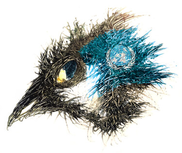 Digital Arts titled "Pandemi Bird FN" by Johann Sidlo, Original Artwork, Digital Painting