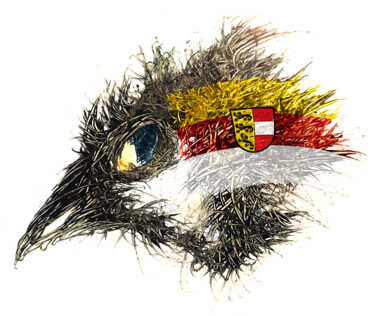 Digitale Kunst getiteld "Pandemi Bird Kärnten" door Johann Sidlo, Origineel Kunstwerk, Digitaal Schilderwerk