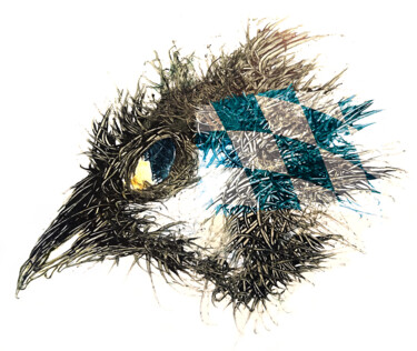 Arts numériques intitulée "Pandemi Bird Bayern" par Johann Sidlo, Œuvre d'art originale, Peinture numérique