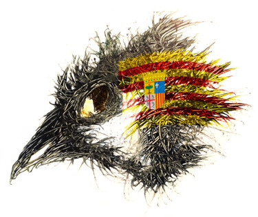 Digitale Kunst getiteld "Pandemi Bird Aragon…" door Johann Sidlo, Origineel Kunstwerk, Digitaal Schilderwerk