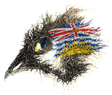 Digital Arts titled "Pandemi Bird Britis…" by Johann Sidlo, Original Artwork, Digital Painting