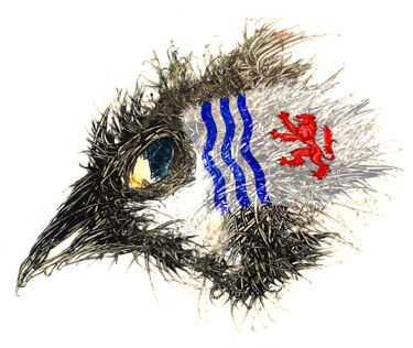 Arts numériques intitulée "Pandemi Bird AQUITA…" par Johann Sidlo, Œuvre d'art originale, Peinture numérique