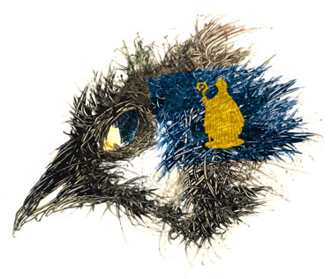Цифровое искусство под названием "Pandemi Bird Baarle…" - Johann Sidlo, Подлинное произведение искусства, Цифровая живопись