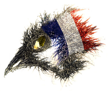 Digitale Kunst getiteld "Pandemi Bird Frankr…" door Johann Sidlo, Origineel Kunstwerk, Digitaal Schilderwerk
