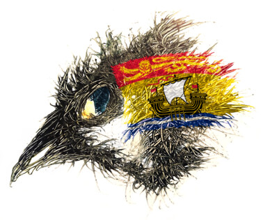 Digital Arts titled "Pandemi Bird Brunsw…" by Johann Sidlo, Original Artwork, Digital Painting