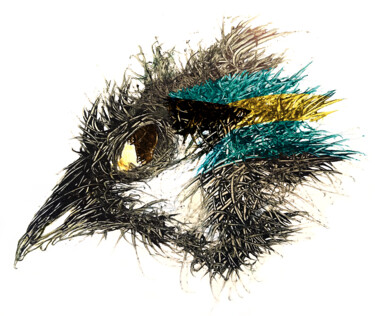 Arts numériques intitulée "Pandemi Bird Bahama" par Johann Sidlo, Œuvre d'art originale, Peinture numérique