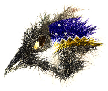 Digital Arts titled "Pandemi Bird Chilen…" by Johann Sidlo, Original Artwork, Digital Painting