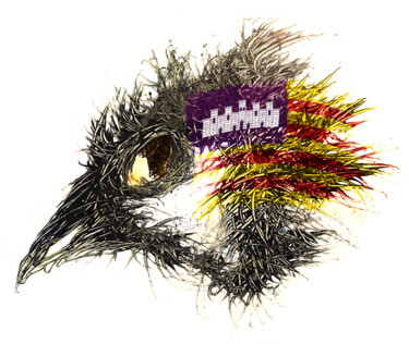 Digitale Kunst mit dem Titel "Pandemi Bird Balear…" von Johann Sidlo, Original-Kunstwerk, Digitale Malerei