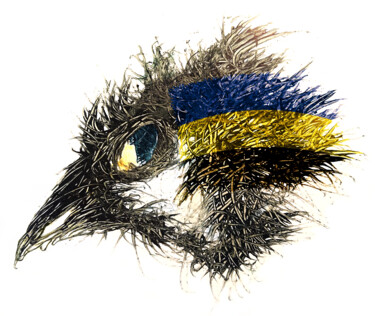 Digitale Kunst mit dem Titel "Pandemi Bird Gelder…" von Johann Sidlo, Original-Kunstwerk, Digitale Malerei