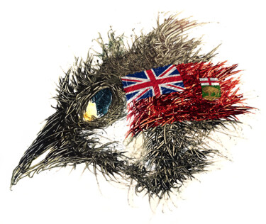 Arts numériques intitulée "Pandemi Bird Manito…" par Johann Sidlo, Œuvre d'art originale, Peinture numérique