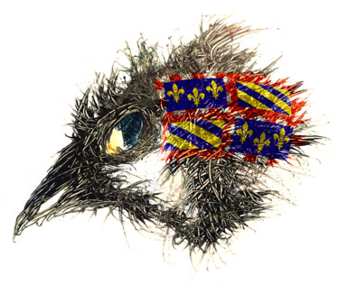 Arts numériques intitulée "Pandemi Bird BOURGO…" par Johann Sidlo, Œuvre d'art originale, Peinture numérique