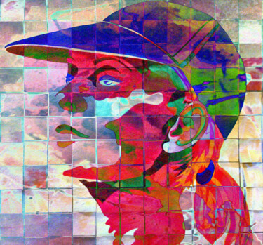 Digitale Kunst mit dem Titel "Mosaik" von Johann Sidlo, Original-Kunstwerk, Digitale Malerei