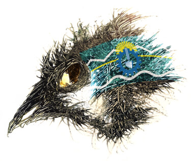 Digital Arts titled "Pandemi Bird Chubut" by Johann Sidlo, Original Artwork, Digital Painting