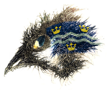 Arts numériques intitulée "Pandemi Bird CAMBRI…" par Johann Sidlo, Œuvre d'art originale, Peinture numérique