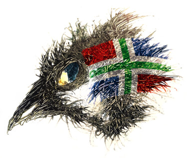 Digital Arts titled "Pandemi Bird Gronin…" by Johann Sidlo, Original Artwork, Digital Painting