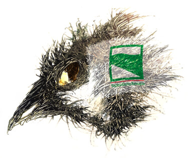 Digital Arts titled "Pandemi Bird Emilia…" by Johann Sidlo, Original Artwork, Digital Painting