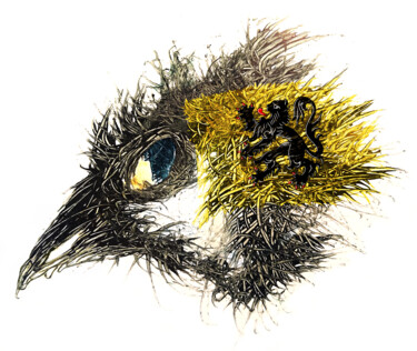 Arts numériques intitulée "Pandemi Bird Flande…" par Johann Sidlo, Œuvre d'art originale, Peinture numérique