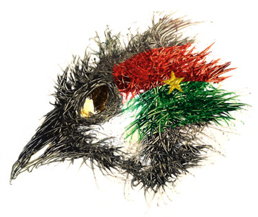 Arte digitale intitolato "Pandemi Bird Burkin…" da Johann Sidlo, Opera d'arte originale, Pittura digitale