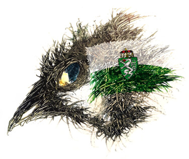 Arts numériques intitulée "Pandemi Bird Steier…" par Johann Sidlo, Œuvre d'art originale, Peinture numérique