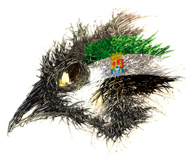 Digital Arts titled "Pandemi Bird Extrem…" by Johann Sidlo, Original Artwork, Digital Painting
