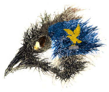 Digital Arts titled "Pandemi Bird Friuli…" by Johann Sidlo, Original Artwork, Digital Painting