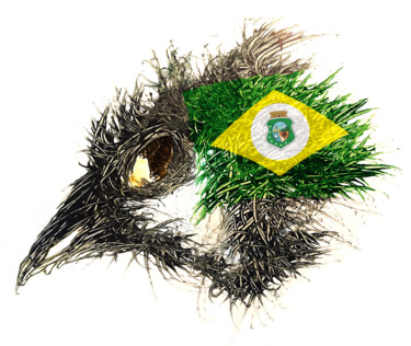 Digital Arts titled "Pandemi Bird Ceará" by Johann Sidlo, Original Artwork, Digital Painting