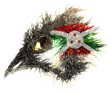 Digital Arts titled "Pandemi Bird Burundi" by Johann Sidlo, Original Artwork, Digital Painting