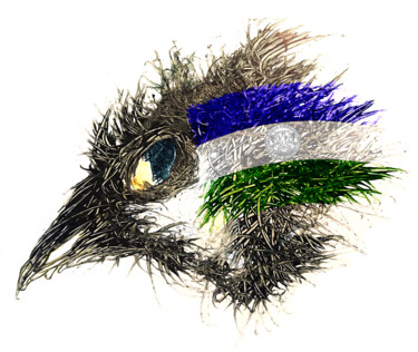 Digitale Kunst getiteld "Pandemi Bird Jämtla…" door Johann Sidlo, Origineel Kunstwerk, Digitaal Schilderwerk