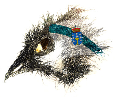 Digitale Kunst getiteld "Pandemi Bird Galici…" door Johann Sidlo, Origineel Kunstwerk, Digitaal Schilderwerk
