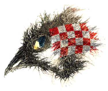 Цифровое искусство под названием "Pandemi Bird North…" - Johann Sidlo, Подлинное произведение искусства, Цифровая живопись